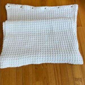 West Elm white shower curtain